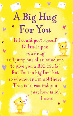 A BIG HUG FOR YOU HEARTWARMERS Keepsake Wallet Card Gift Love Comfort Support💕