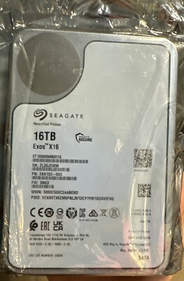 Seagate 16TB Exos X16 SATA 6Gb/s 7200RPM 3.5'' Enterprise HDD   ST16000NM001G