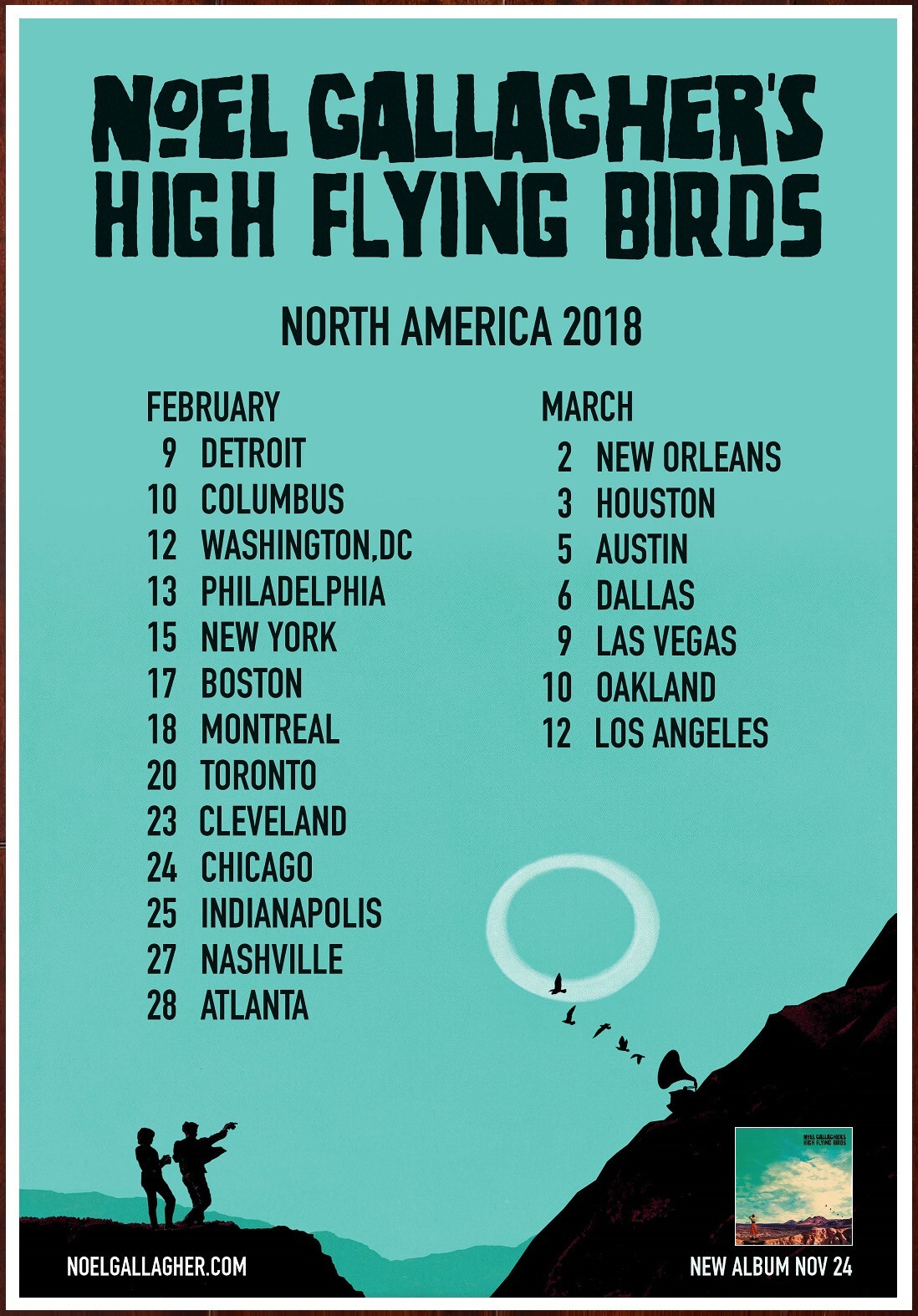 NOEL GALLAGHER'S HIGH FLYING BIRDS Tour 2018 Ltd Ed RARE