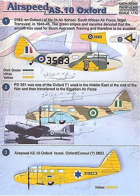 Print Scale Decals 1/72 AIRSPEED AS.10 OXFORD British Liason Aircraft
