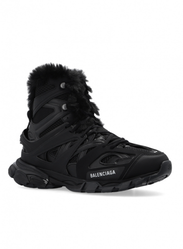 Pre-owned Balenciaga Track Hike Faux Fur-lined Sneakers 'black'