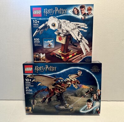 LEGO Harry Potter 75979 Hedwig & 76406 Hungarian Horntail Dragon - NEW
