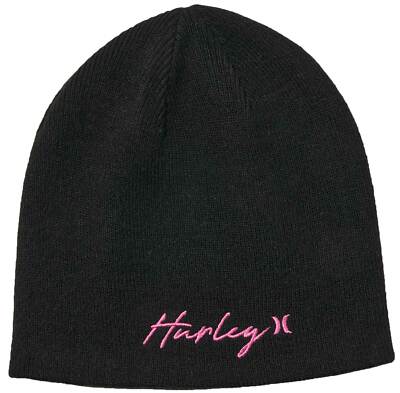 

Женская шапка-бини Hurley Script Staple — розовое сияние — новинка, Черный