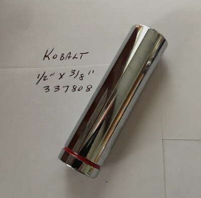KOBALT  1/2'' x 3/8'' DR  DEEP   SOCKET  # 337808  12Pt Free USA  Shipping
