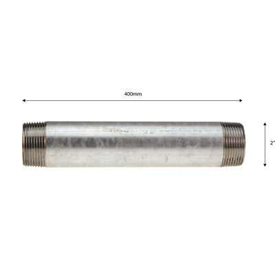 Rohrdoppelnippel Langnippel Stahl verzinkt 400 - 1500 mm Rohrnippel Fitting