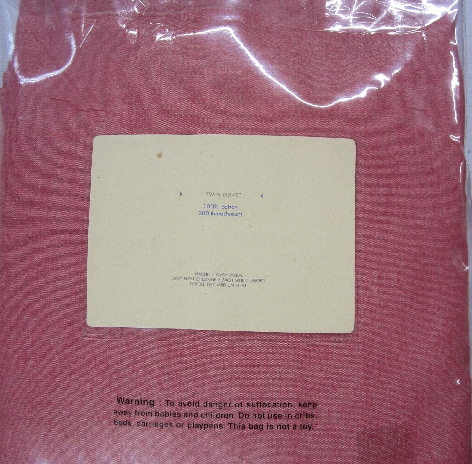 Pottery Barn Kids Red Chambray Percale Twin Duvet