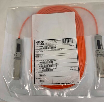 Brand New CISCO SFP-10G-AOC5M 5M 10GBASE ACTIVE OPTICAL SFP **FREE SHIPPING**