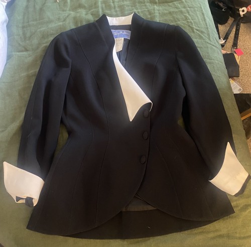 Iconic Thierry Mugler Vintage Black White Sculptural Jacket Iconic Thierry Mugler Vintage Black White Sculptural Jacket