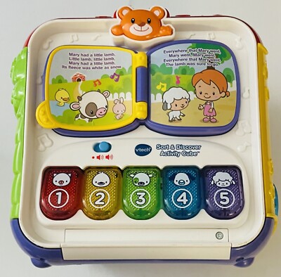 VTech Sort and Discover Activity Cube, Learning Toy for Baby Toddler