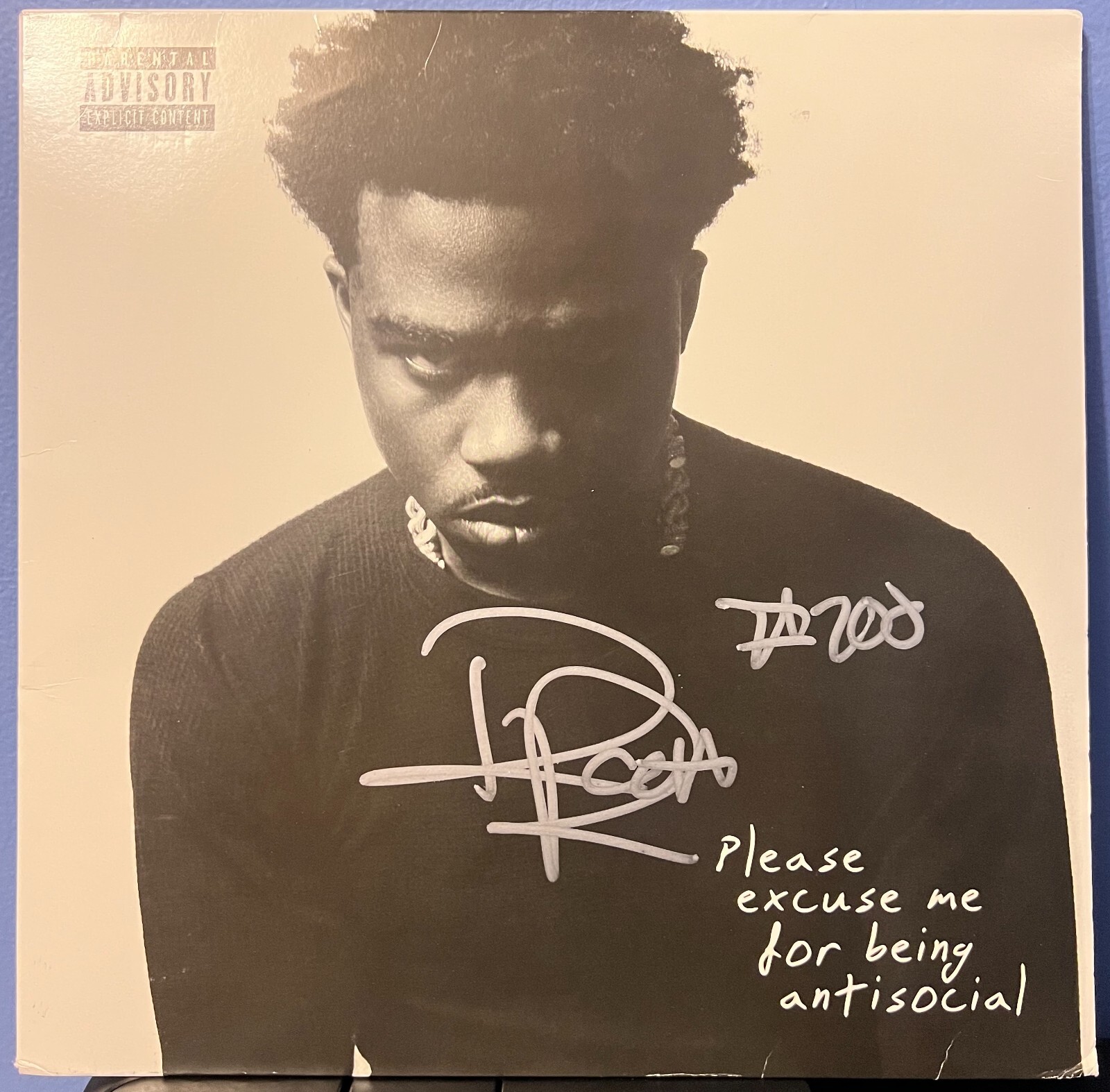 洋楽 Roddy Ricch LP RODDY RICCH SIGNED PLEASE EXCUSE ME FOR BEING ANTISOCIAL