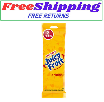 Juicy Fruit Chewing Gum, Value Pack - 15 Ct (3 Pack)