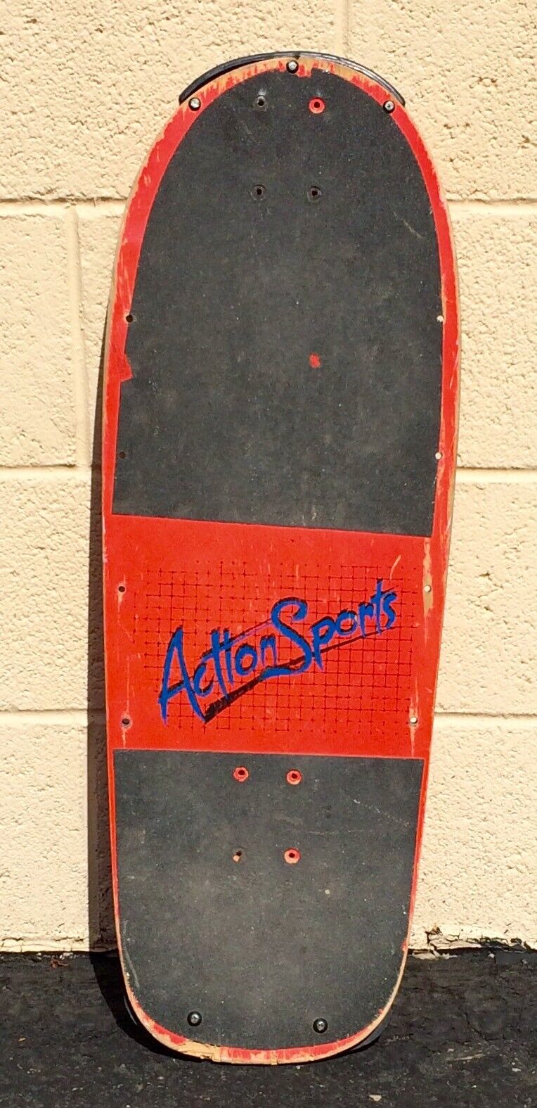 Vintage 80s Surf-Style Skate Deck ONLY w/ Stickers Display Vintage 80s Surf-Style Skate Deck ONLY w/ Stickers Display