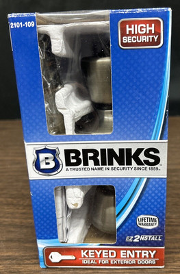 Brinks 2101-109 Tulip Style Keyed Entry Door Knob, Antique Brass 