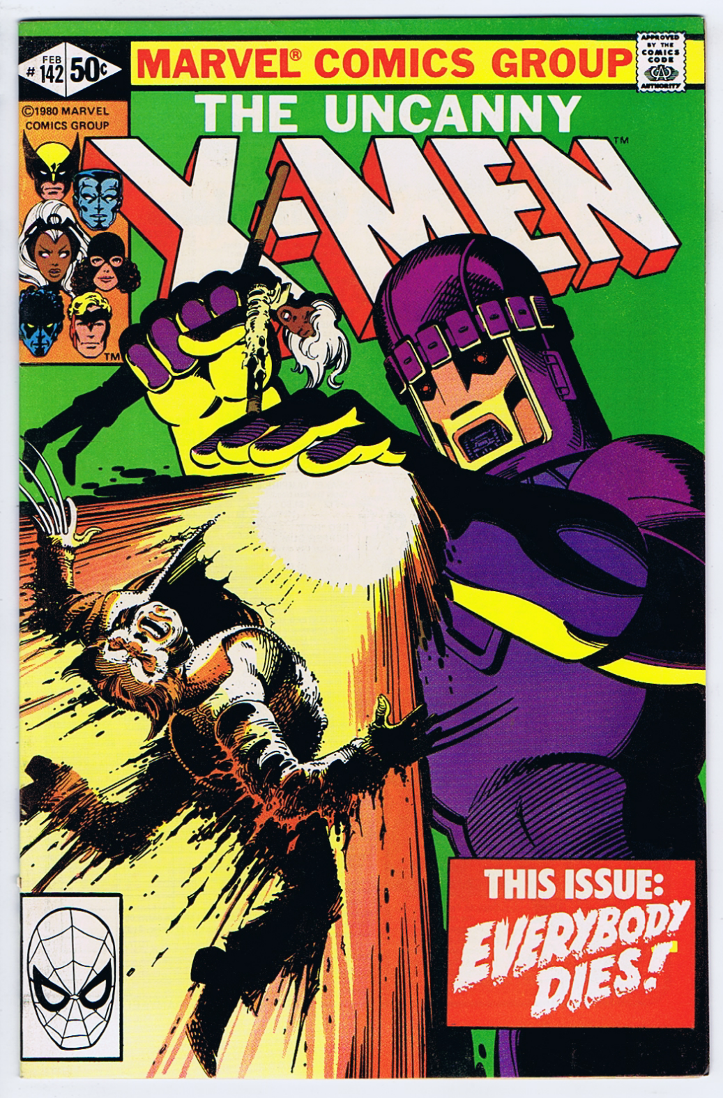 Uncanny X-Men #142 Marvel 1981 '' This Issue: Everybody Dies
