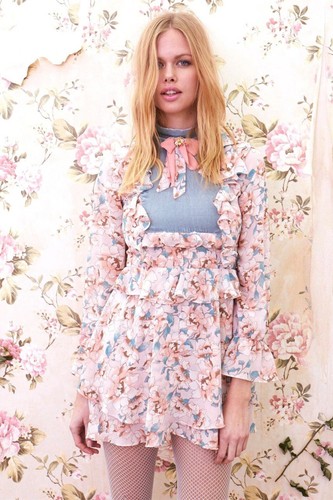 

Мини-платье For love - Lemons Blossom Ruffles в викторианском стиле с цветочным принтом,  323 руб, Розовый