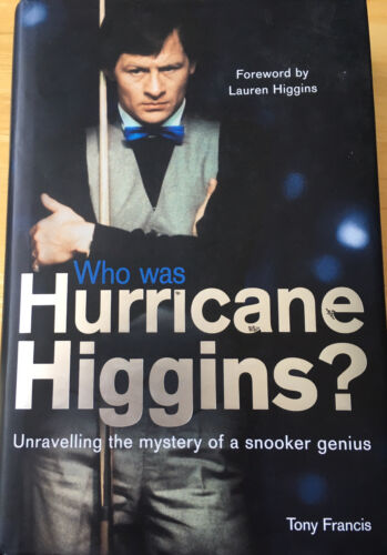Alex Hurricane Higgins Signed Book - Including Certificate Of Authenticity