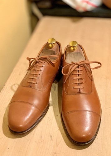靴 60s Grenson Brown Plain Toe Blucher 60s Grenson Brown Plain Toe Blucher