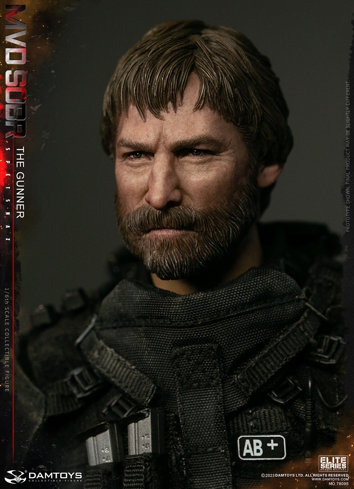 ミリタリー DamToys 78095 MVD SOBR spetsnaz GUNNER 1/6 DAMTOYS 78095 RUSSIAN SPETSNAZ MVD SOBR PKM GUNNER