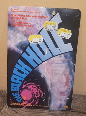 1979 Walt Disney Black Hole ''CHARLES PIZER'' Mego Action Figure Cardback & Bubble