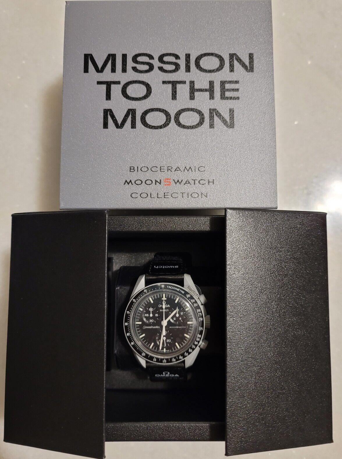 Pre-owned Omega X Swatch Brand | Swatch X Omega Bioceramic Moonswatch: Mission To Moon (so33m100)