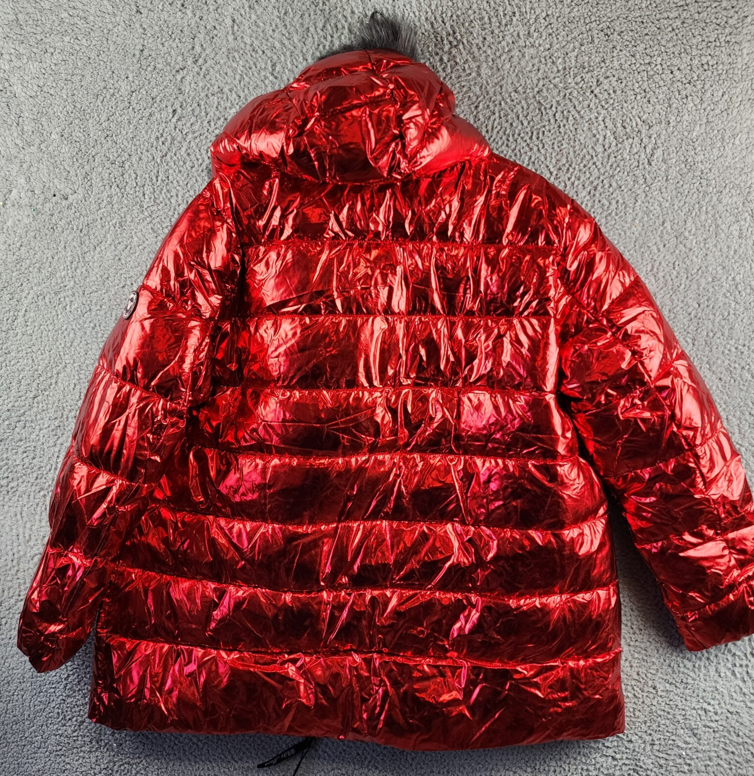 White Mark Plus Size Faux Fur Cold Weather Puffer Jacket Women's 3XL Red L/S~ - Picture 14 of 16
