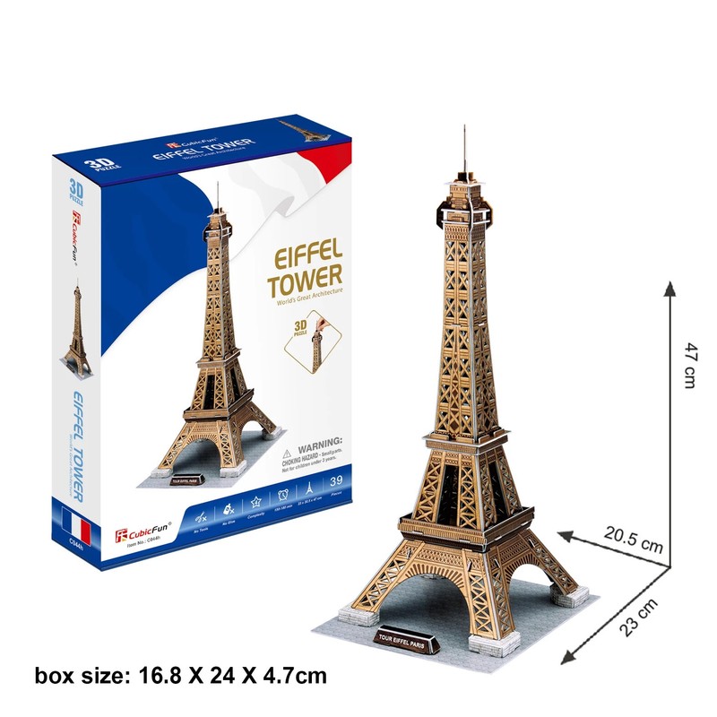 3D paper puzzle DIY toy world great architecture France Eiffel