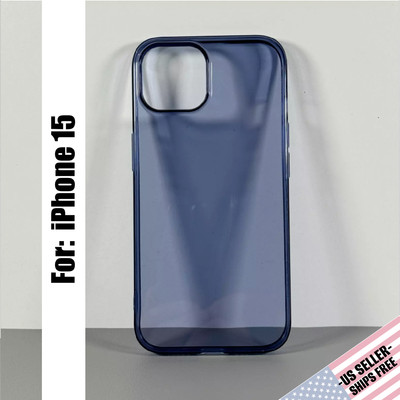 Basic Case designed for iPhone 15: Frosted Blue | Translucent | Slim Profile