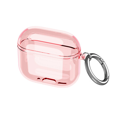 Shockproof Clear TPU Protective Full Case Cover w/ Carabiner For Apple AirPods 4