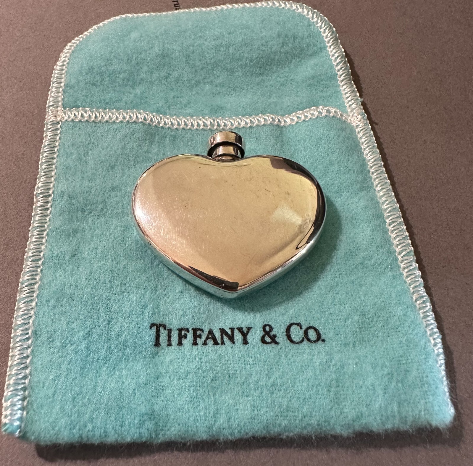 Tiffany & Co. Vintage Sterling Silver Heart Shaped Perfume
