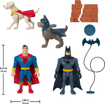 Fisher-Price DC League of Super-Pets Super Hero and Action Pet Gift Set with