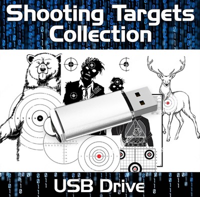 3,000 PRINTABLE SHOOTING TARGETS COLLECTION USB