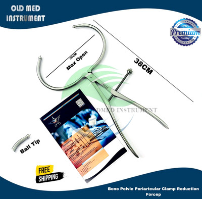 Bone Pelvic Periartcular Clamp Reduction Forceps With Ball Tip Orthopedic 38CM