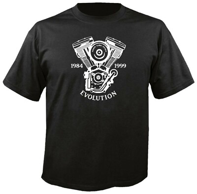 EVO MOTOR T-SHIRT biker motorcycle evolution fxr softail dyna harley big twin