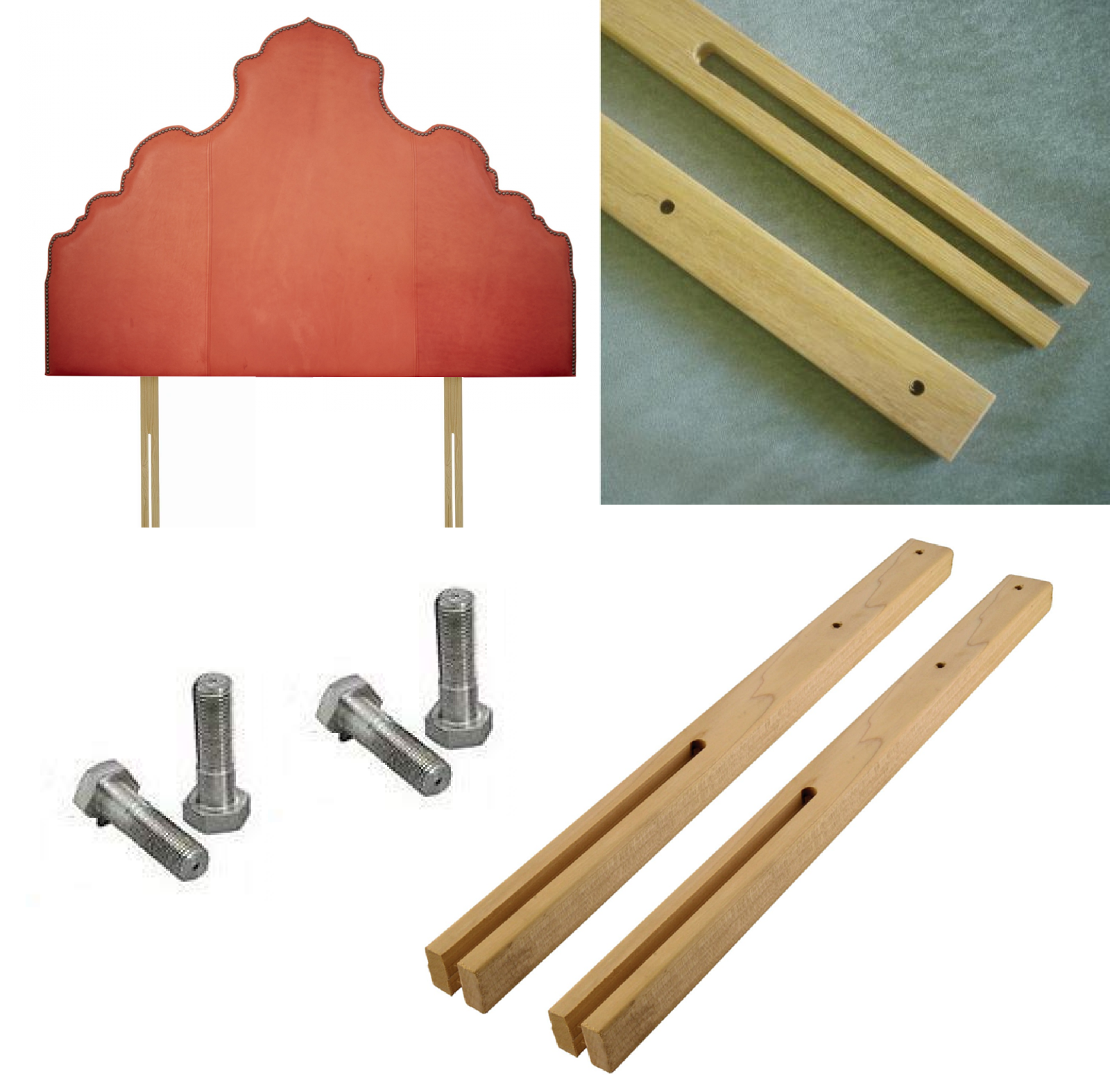 30/" Large Pre-Drilled Good Quality Hardwood Headboard Legs Struts /& Screw