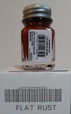 Testors Premium Paints 1185 TT, Flat Rust.