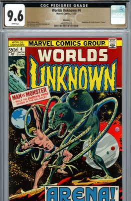 Worlds Unknown #4 CGC 9.6 -PEDIGREE - Adaptation of ''Arena'' - 2nd highest graded