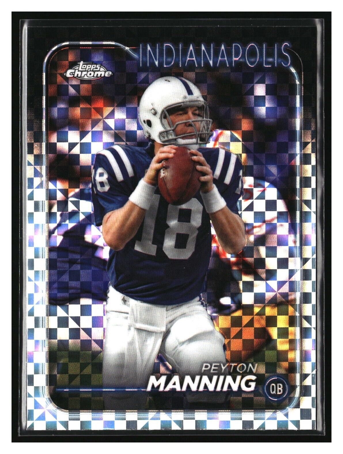 2024 Topps Chrome #86 Peyton Manning X-fractor Card 2024 Topps Chrome #86 Peyton Manning X-fractor Card