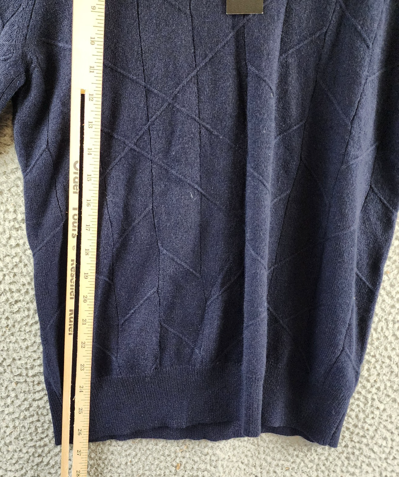 The Men's Store at Bloomingdale's Novelty Stitch Sweater Men's S Navy Blue L/S - Picture 9 of 13