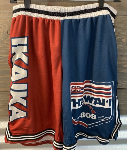 Vintage Hawaii 808 Happy Shorts Men's Large IKAIKA Hawaiian