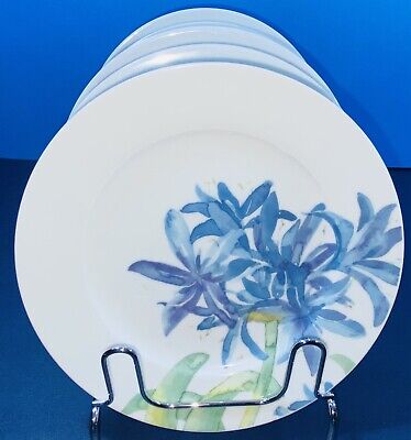 RW Essentials Blue Agapanthus Salad Plates 7 1/2  Royal Worcester 5 Avail.