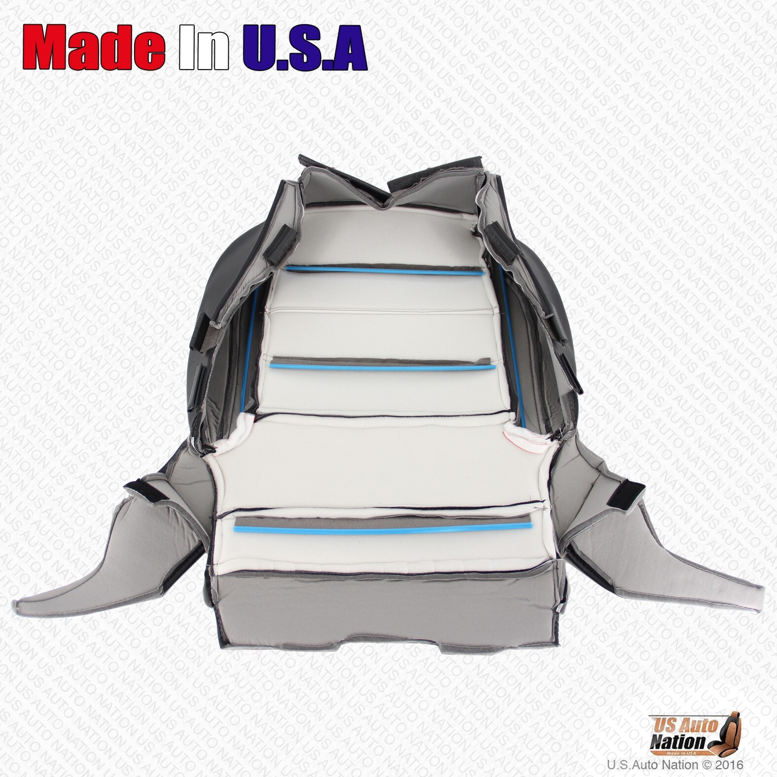 2014 2015 GMC Sierra Denali Driver Bottom Perforated Leather Seat Cover Black