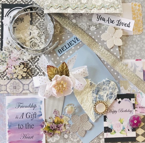 Junk Journal Supplies, 30+ Vintage Inspired Items, Buttons, Charms, Quotes