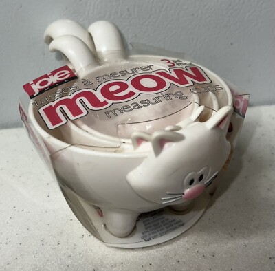 Joie Meow Cat Stackable Kitchen Measuring Cups Set NIB FW3D