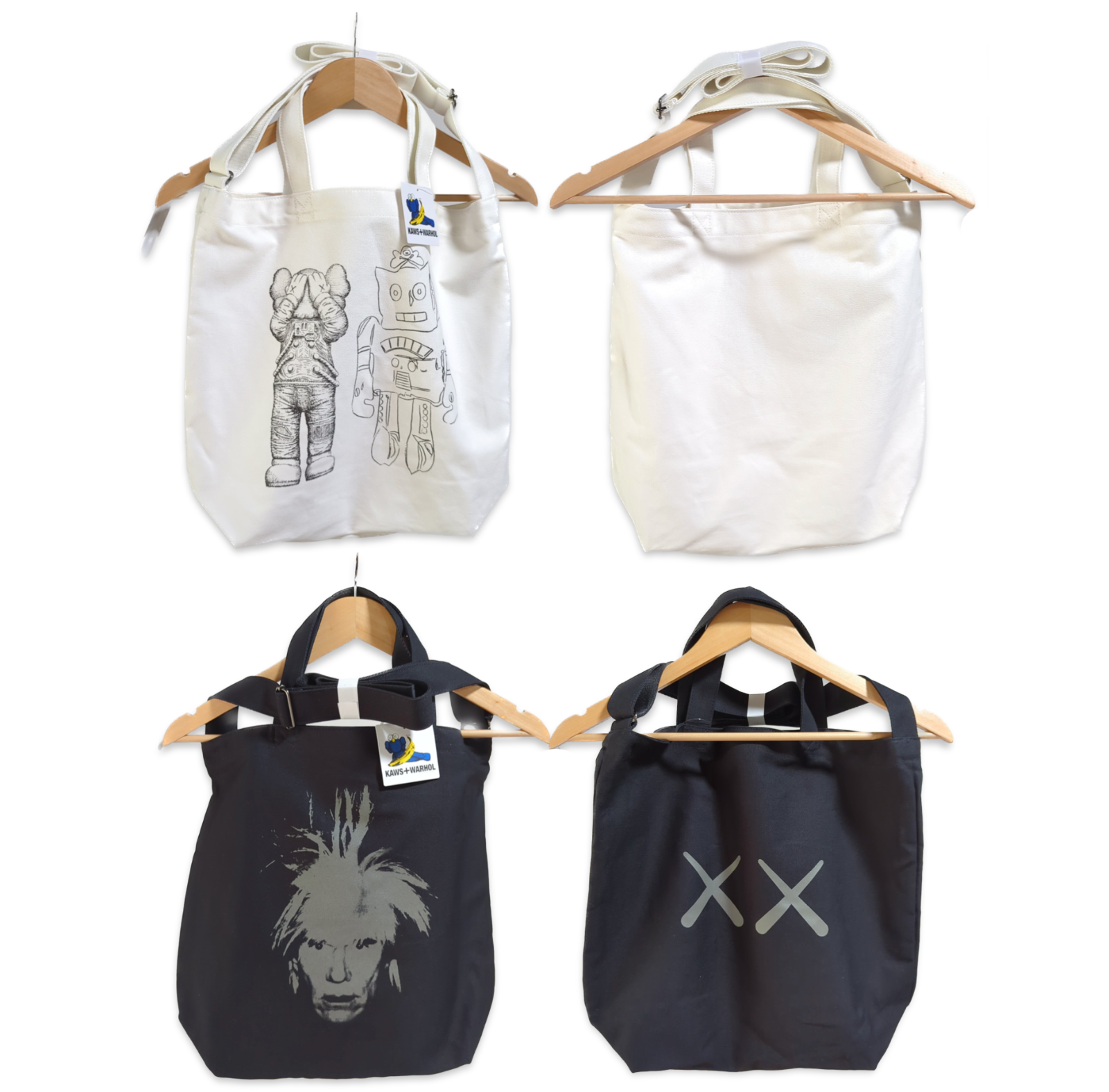 IN STOCK! KAWS WARHOL UNIQLO Collaboration 2Way Tote Bag IN STOCK! KAWS WARHOL UNIQLO Collaboration 2Way Tote Bag