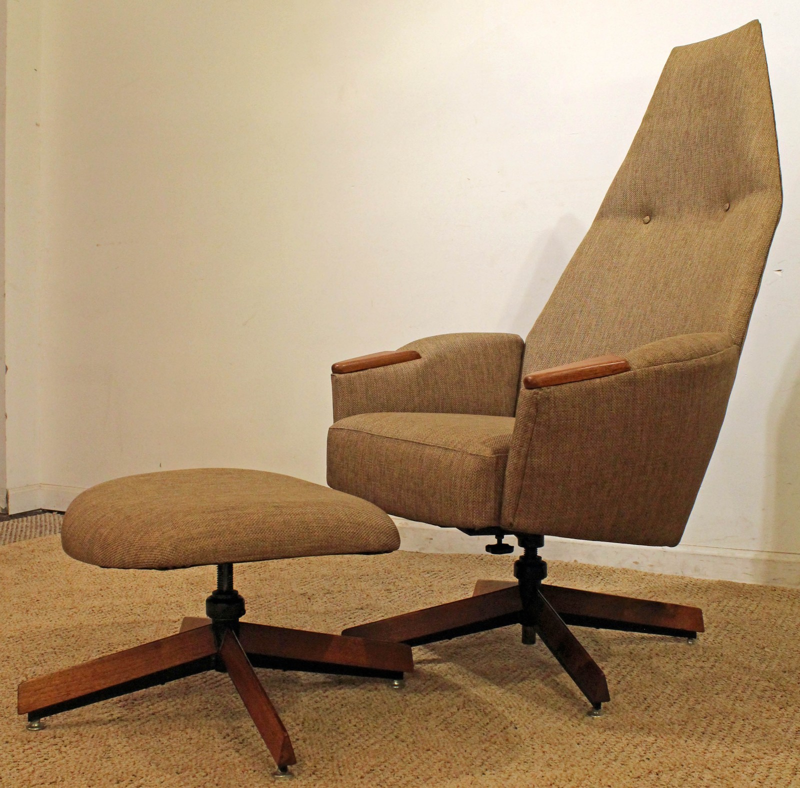 Mid-Century Modern Adrian Pearsall Lounge Chair & Ottoman 2174C