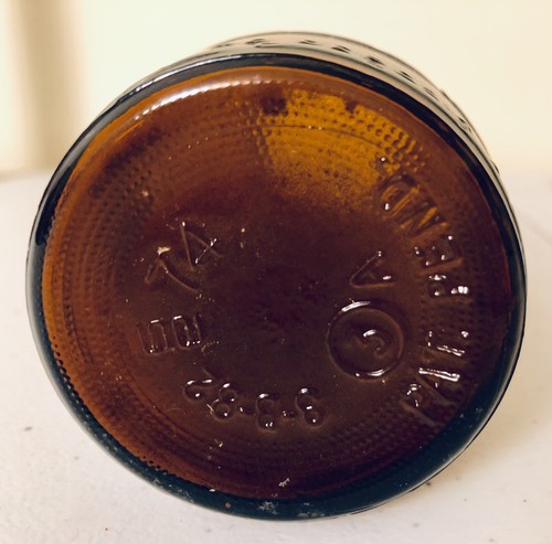 Vintage PIELS Real Draft Beer Keg Barrel Amber Glass Bottle Advertising