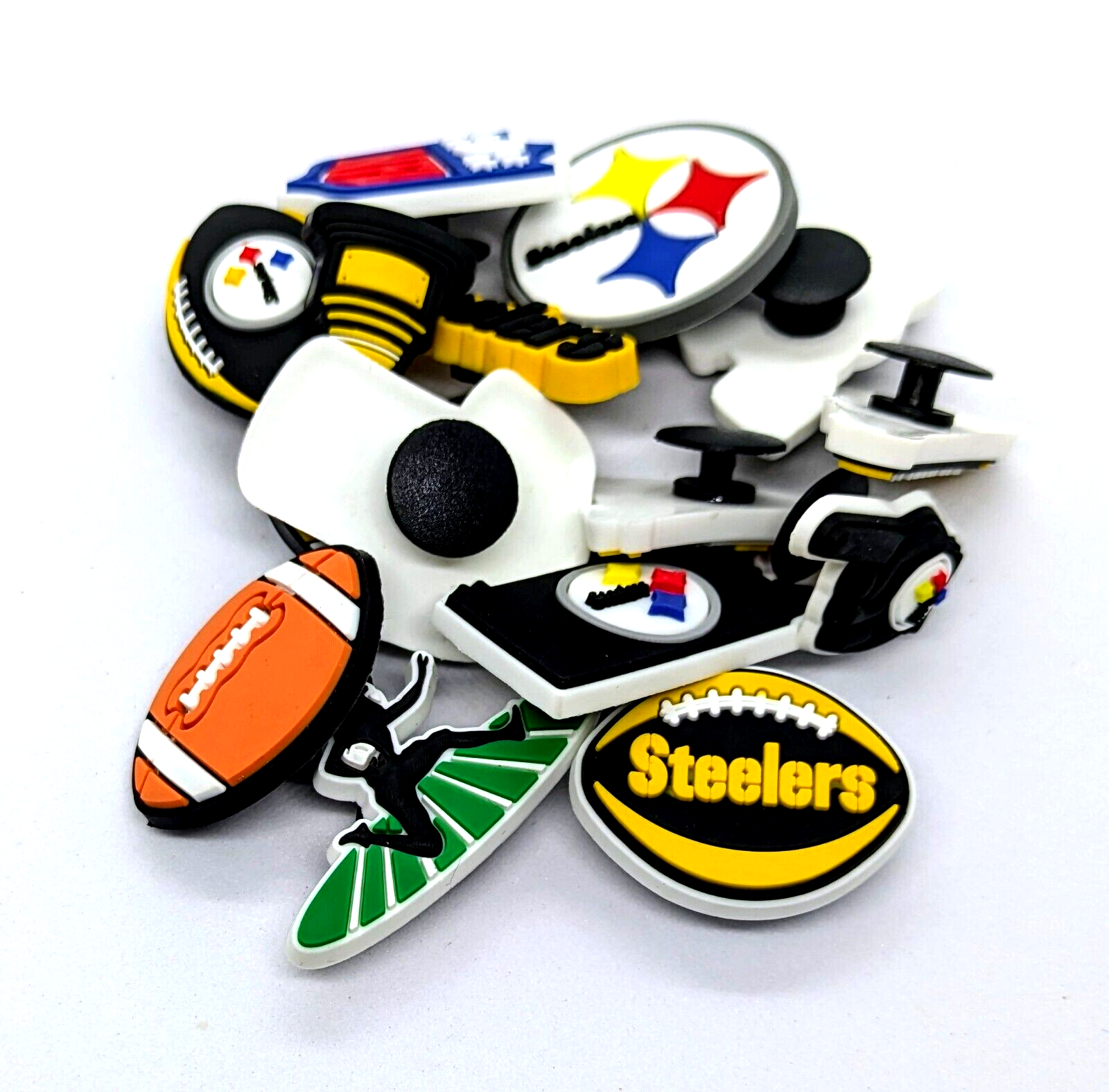 PITTSBURGH STEELERS SHOE CHARMS (14pcs) Football Cool Gift Accessories
