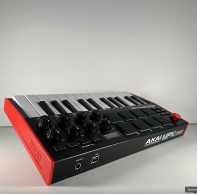 AKAI Professional MPK Mini MK3 - 25 Key USB MIDI Keyboard Controller - Red Black