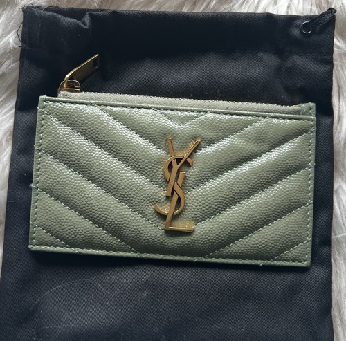 Saint Laurent YSL Zip Fragments Card Case Monogram Wallet Saint Laurent YSL Zip Fragments Card Case Monogram Wallet
