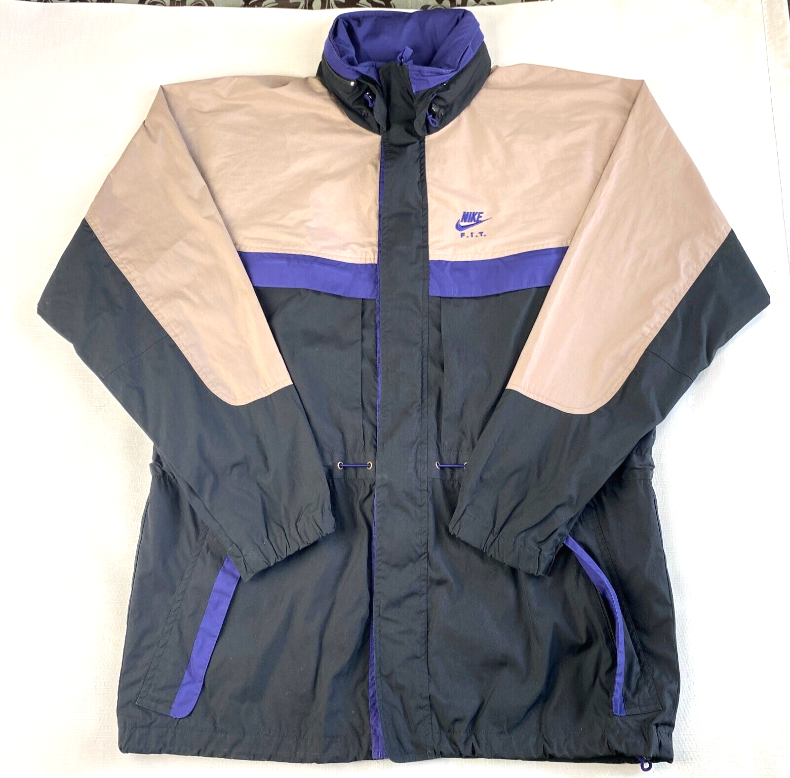 90s NIKE ACG F.I.T. Hooded Zip JACKET! Vintage Black Purple 90s NIKE ACG F.I.T. Hooded Zip JACKET! Vintage Black Purple